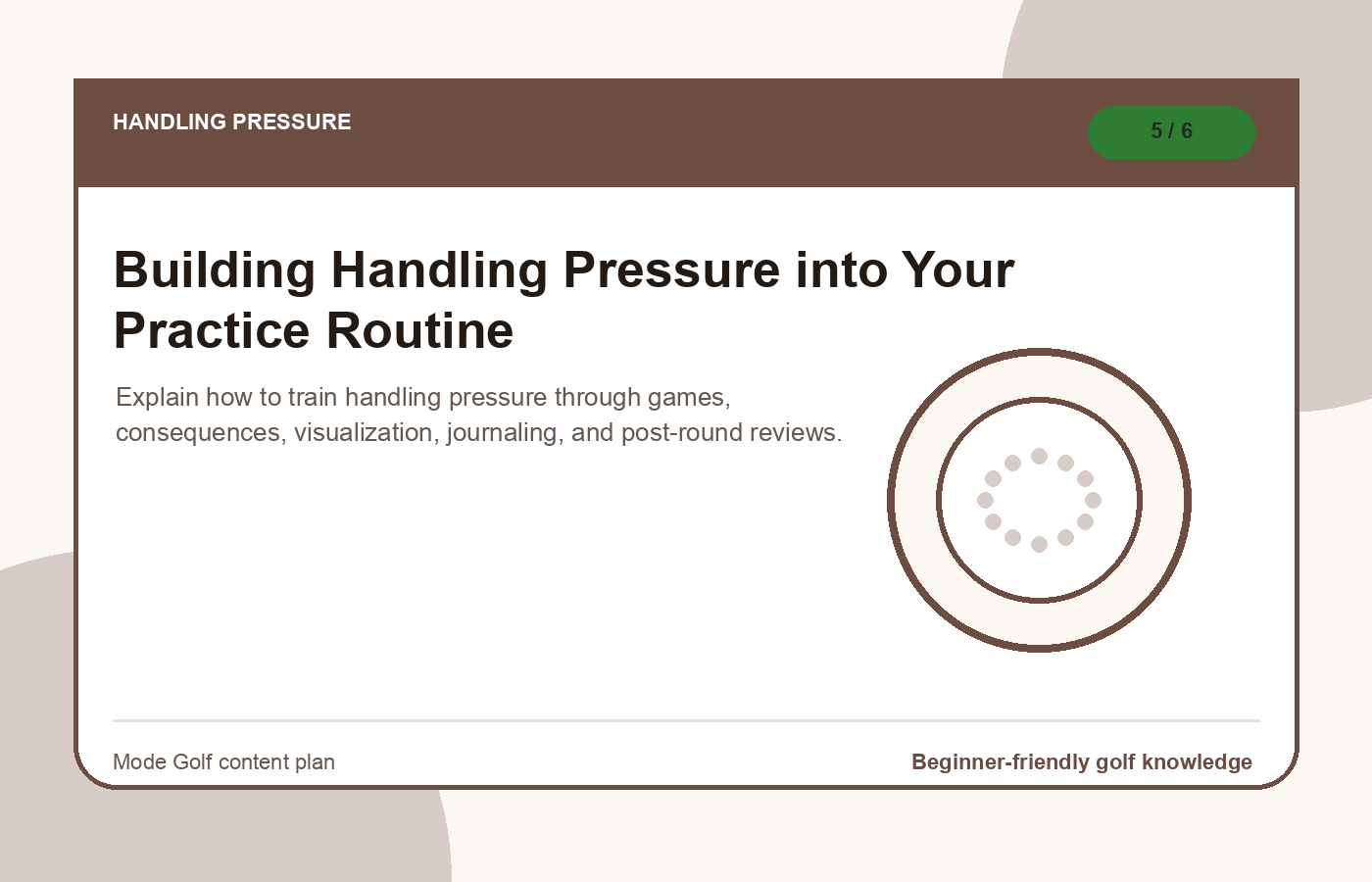 Building Handling Pressure into Your Practice Routine illustration