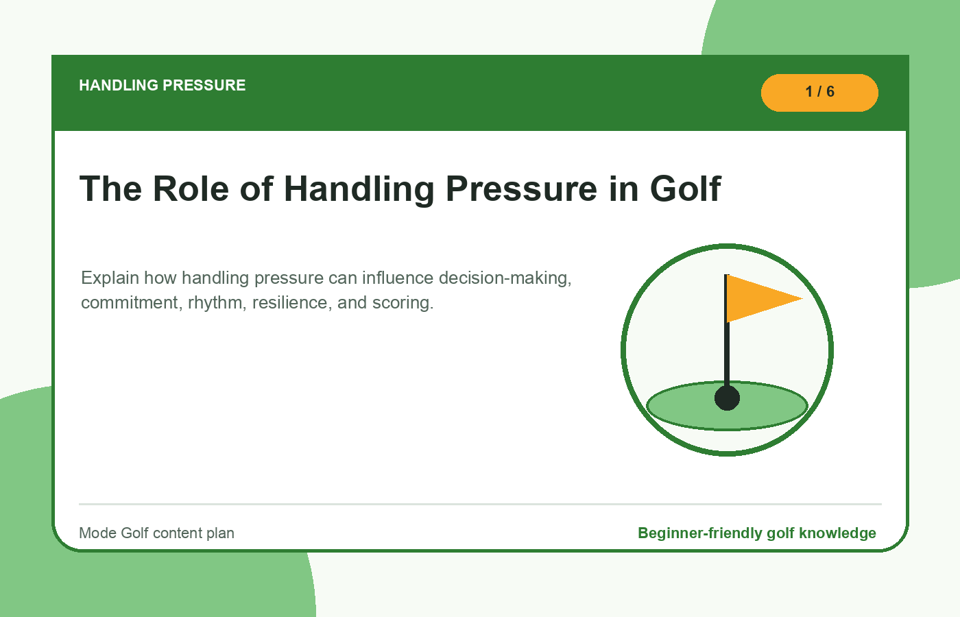Handling pressure