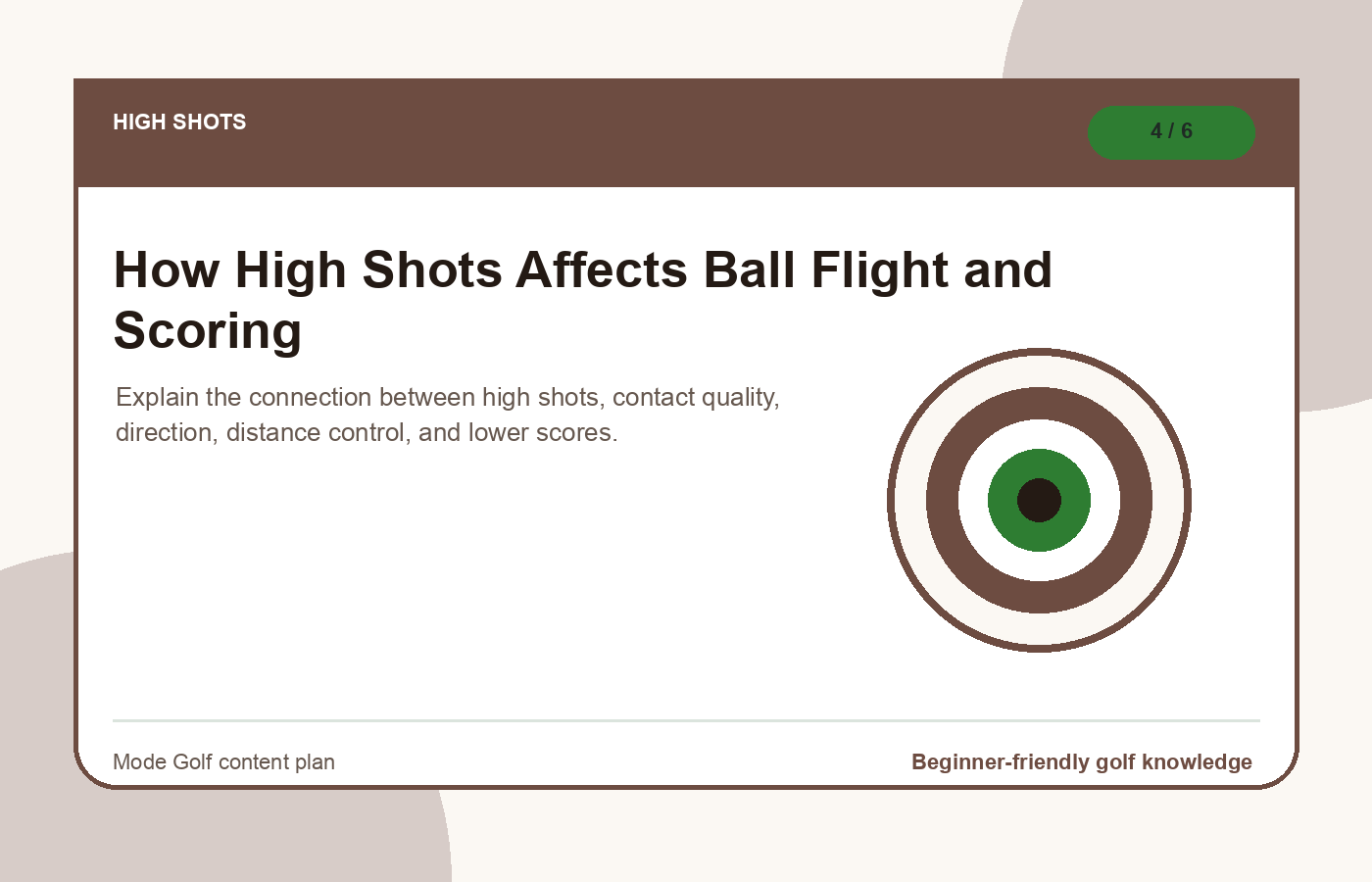 How High Shots Affects Ball Flight and Scoring illustration