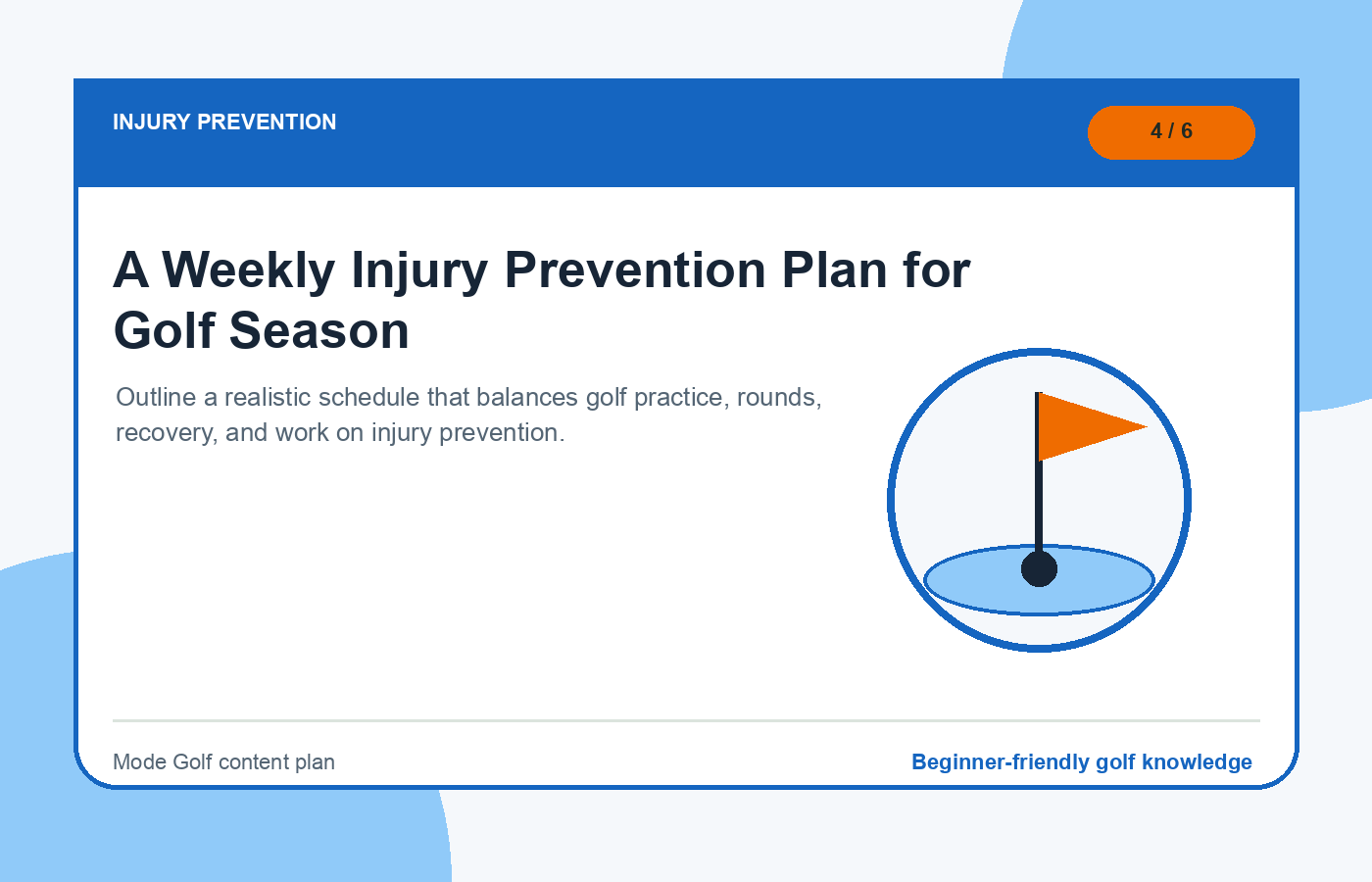 A Weekly Injury Prevention Plan for Golf Season illustration