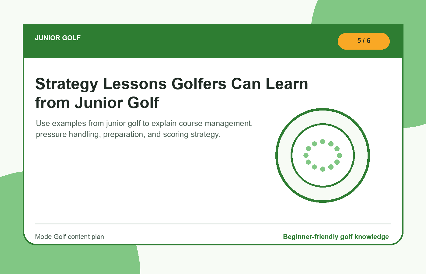 Strategy Lessons Golfers Can Learn from Junior Golf illustration
