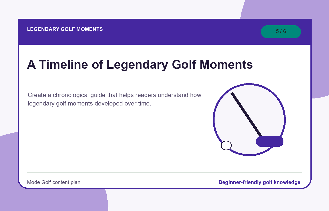 A Timeline of Legendary Golf Moments illustration