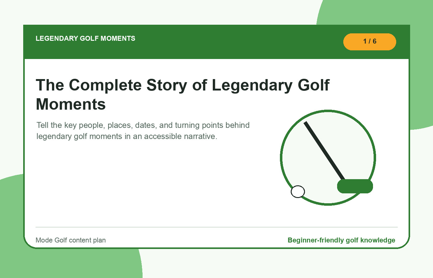 Legendary golf moments