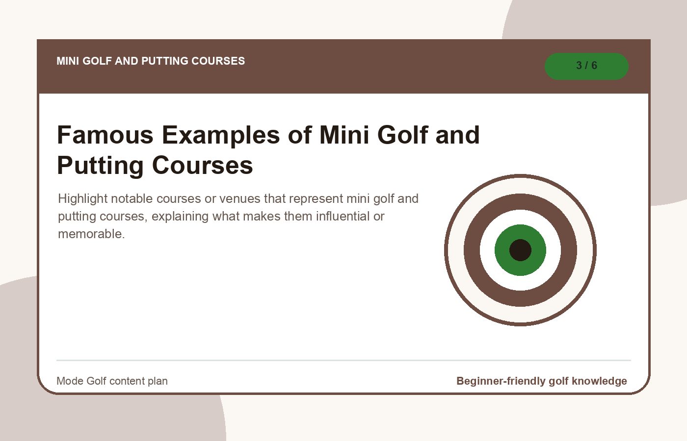Famous Examples of Mini Golf and Putting Courses illustration