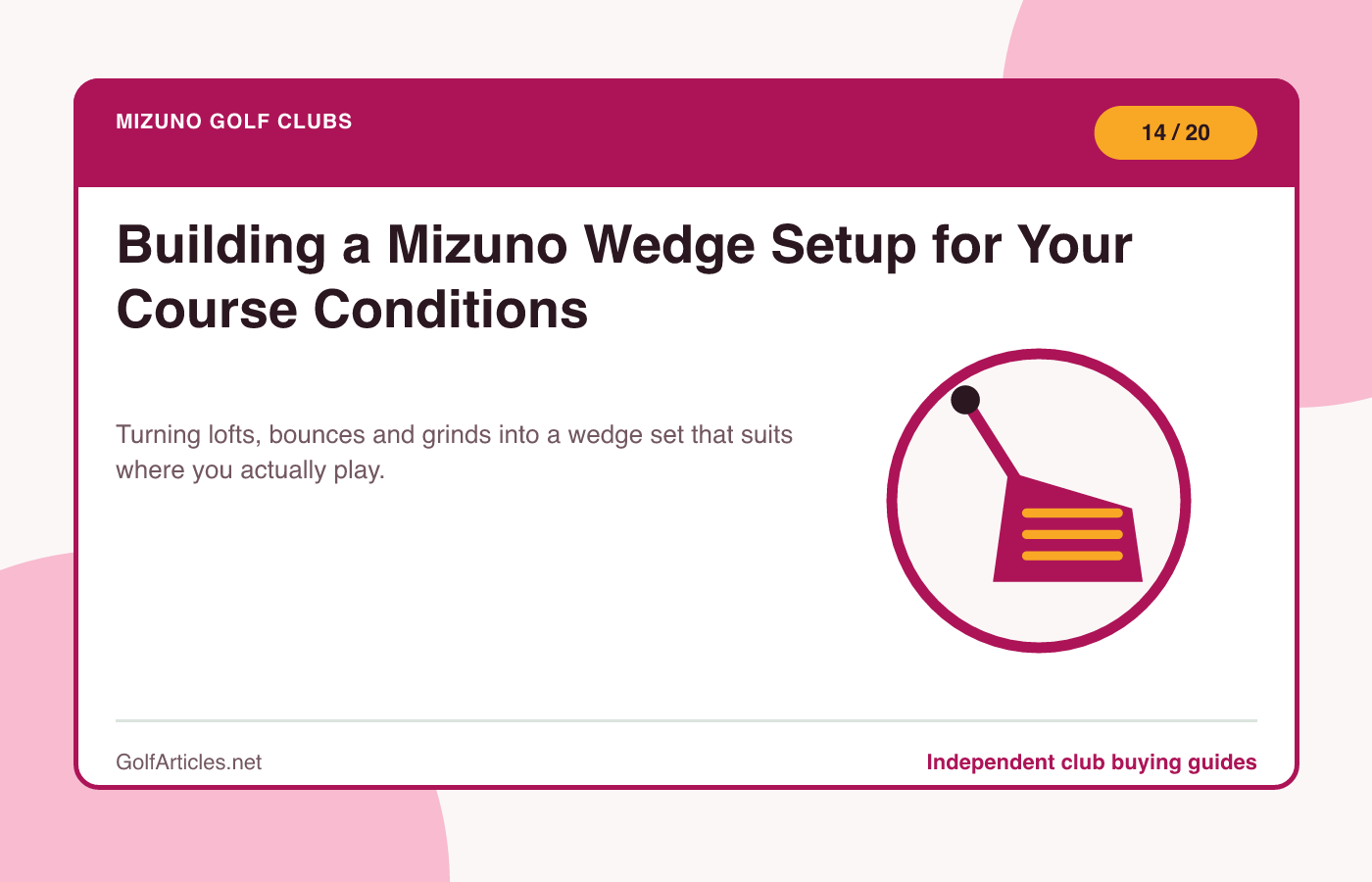 Building a Mizuno Wedge Setup for Your Course Conditions illustration