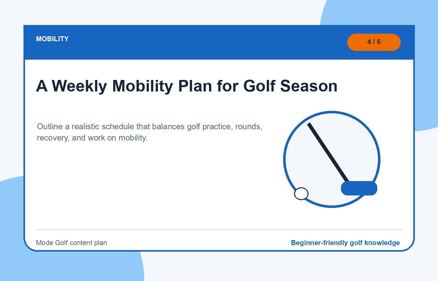 A Weekly Mobility Plan for Golf Season illustration