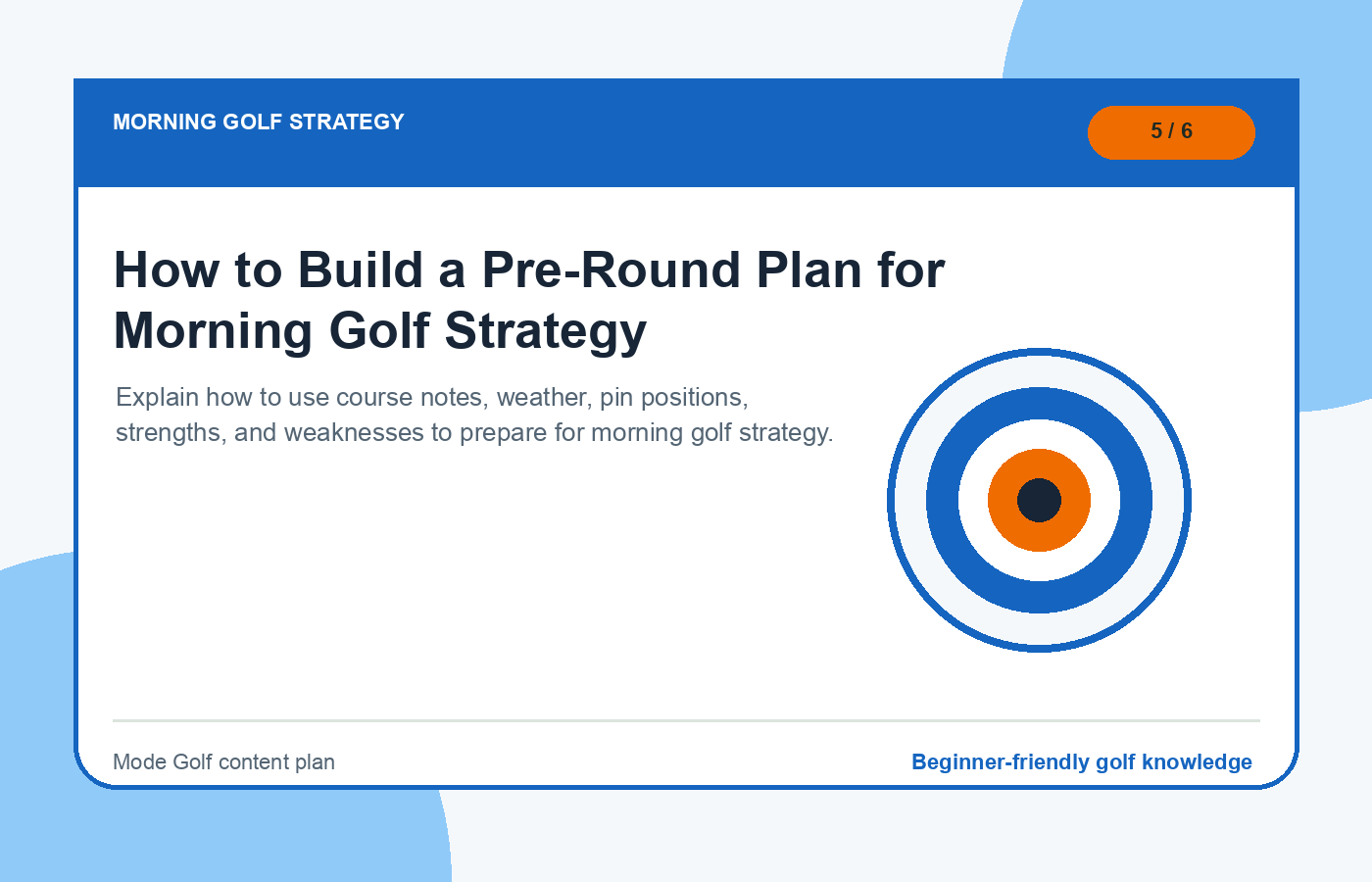 How to Build a Pre-Round Plan for Morning Golf Strategy illustration