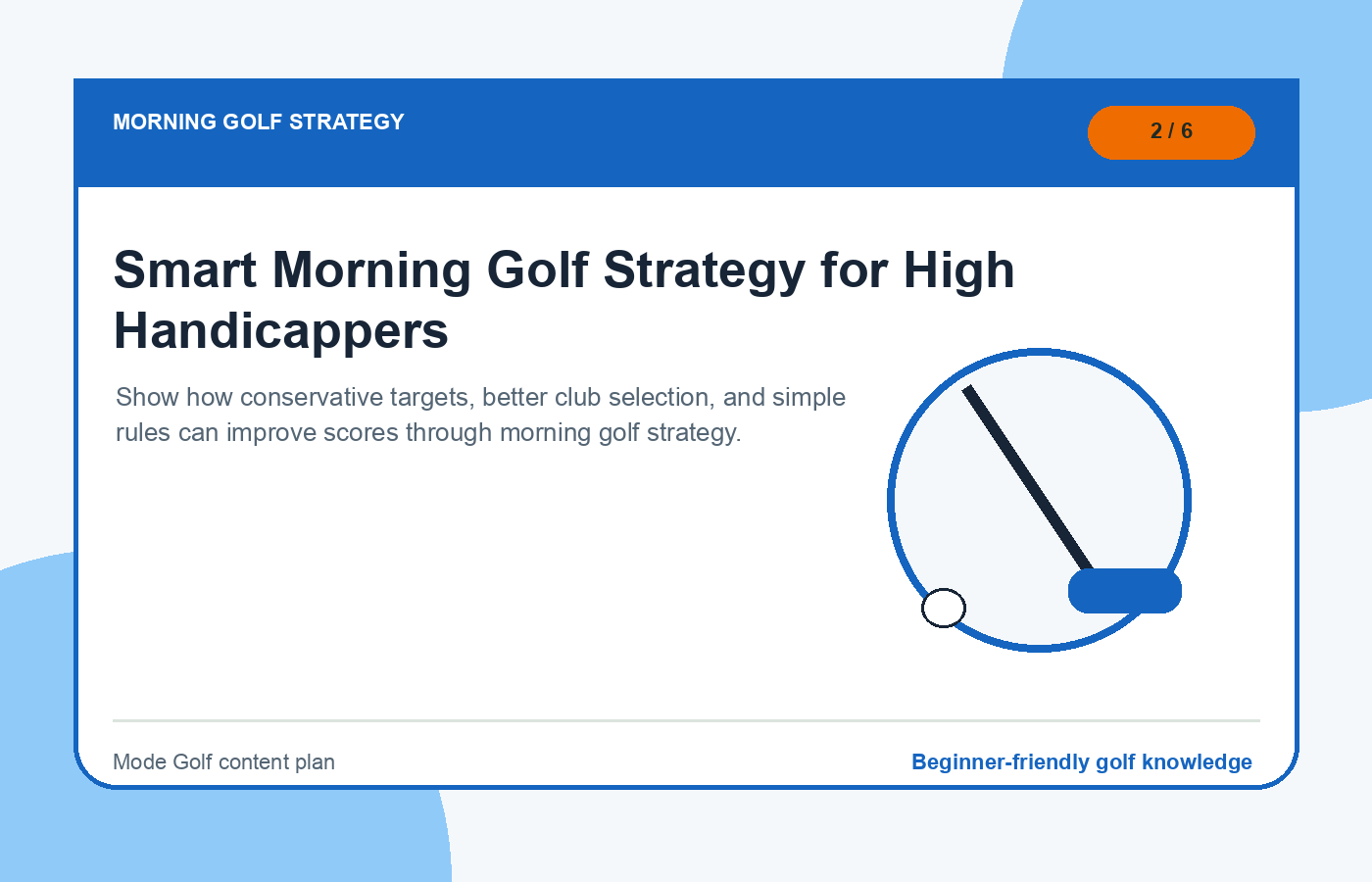 Smart Morning Golf Strategy for High Handicappers illustration