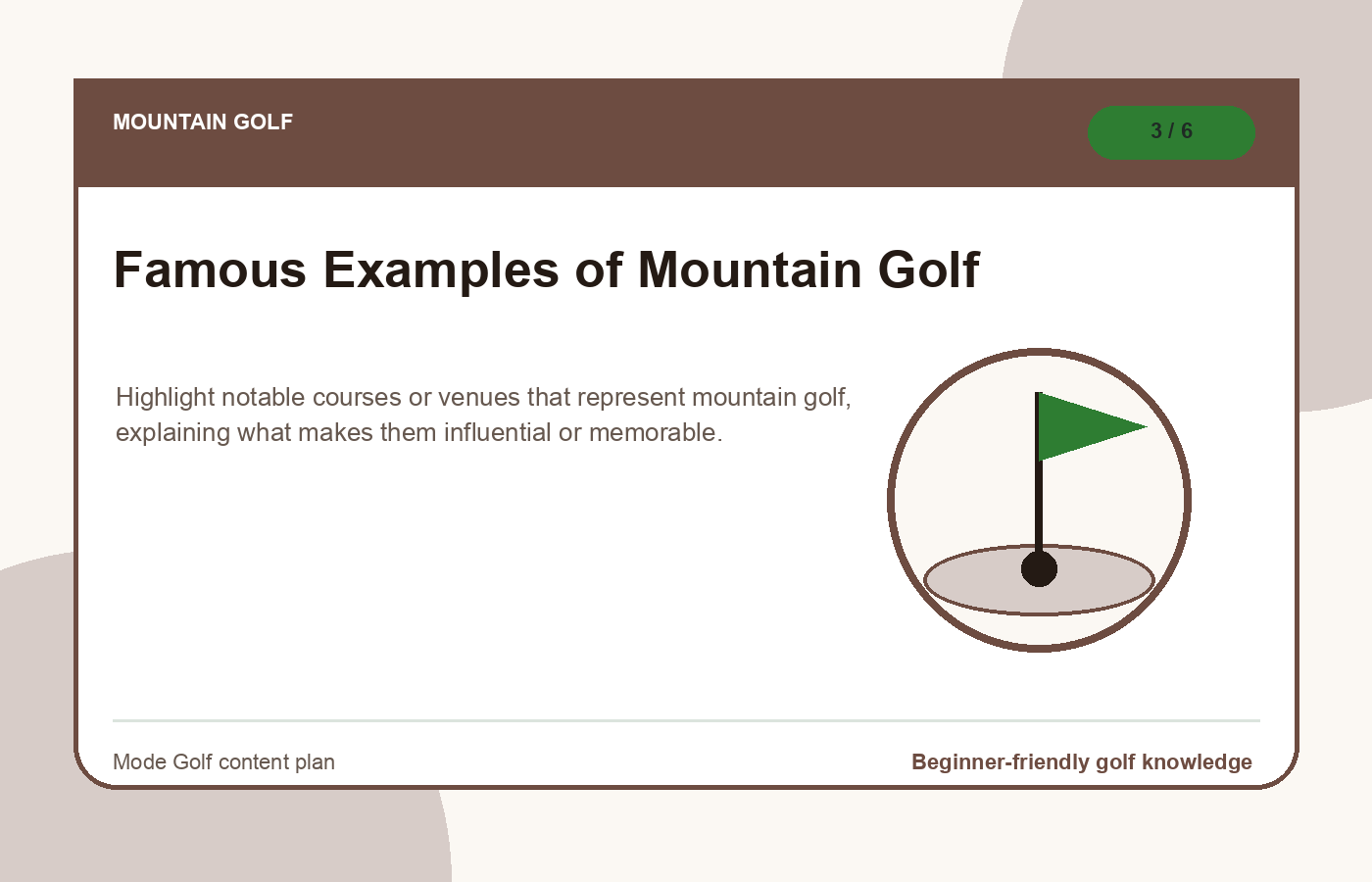 Famous Examples of Mountain Golf illustration