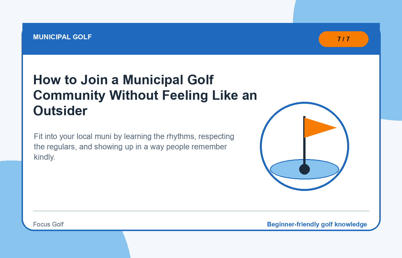 How to Join a Municipal Golf Community Without Feeling Like an Outsider illustration