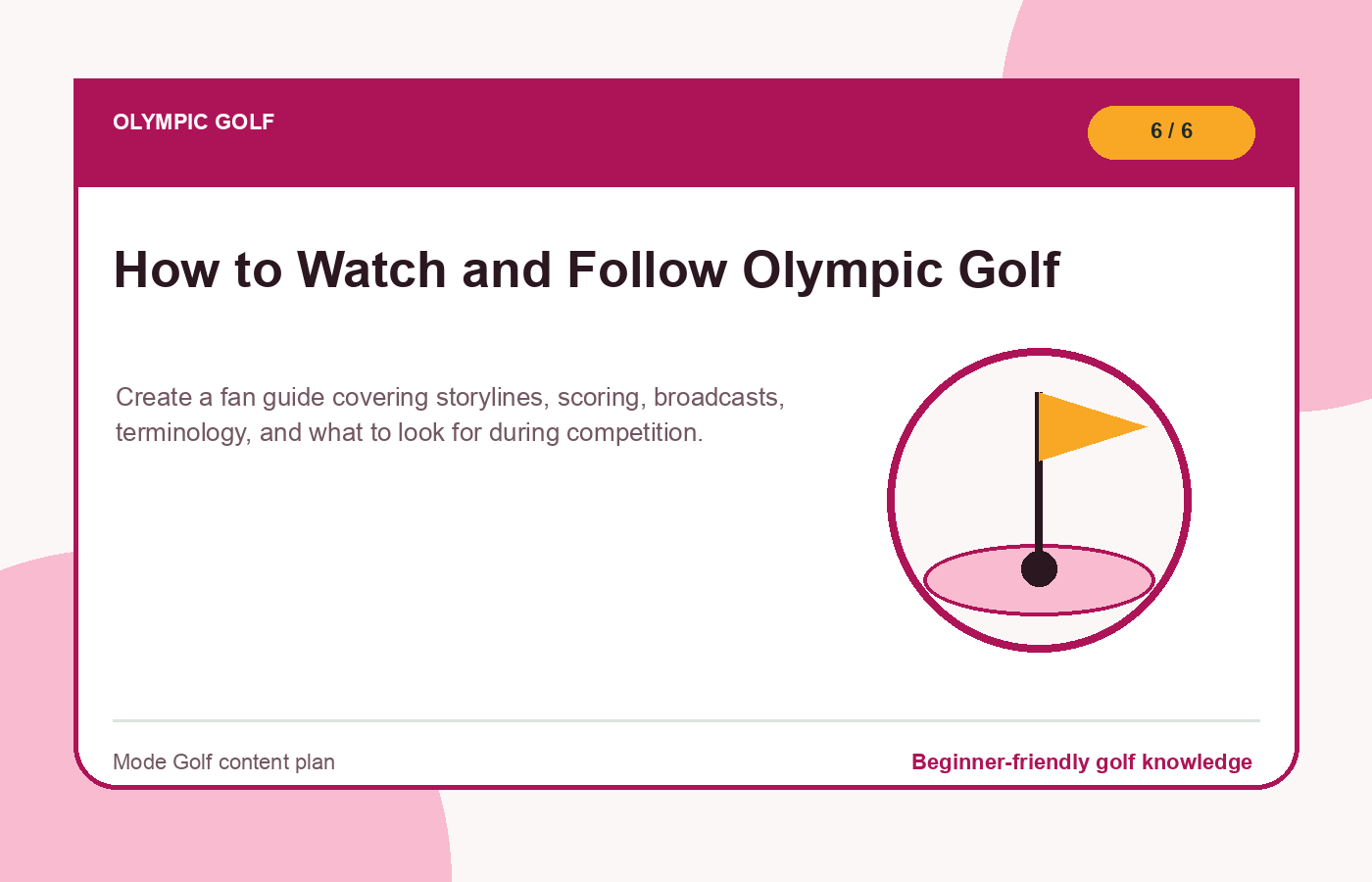 How to Watch and Follow Olympic Golf illustration