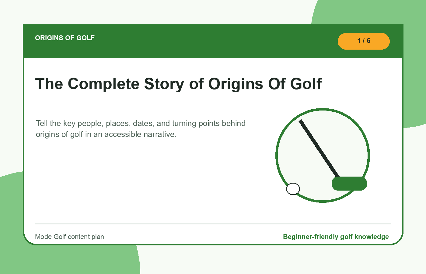 Origins of golf