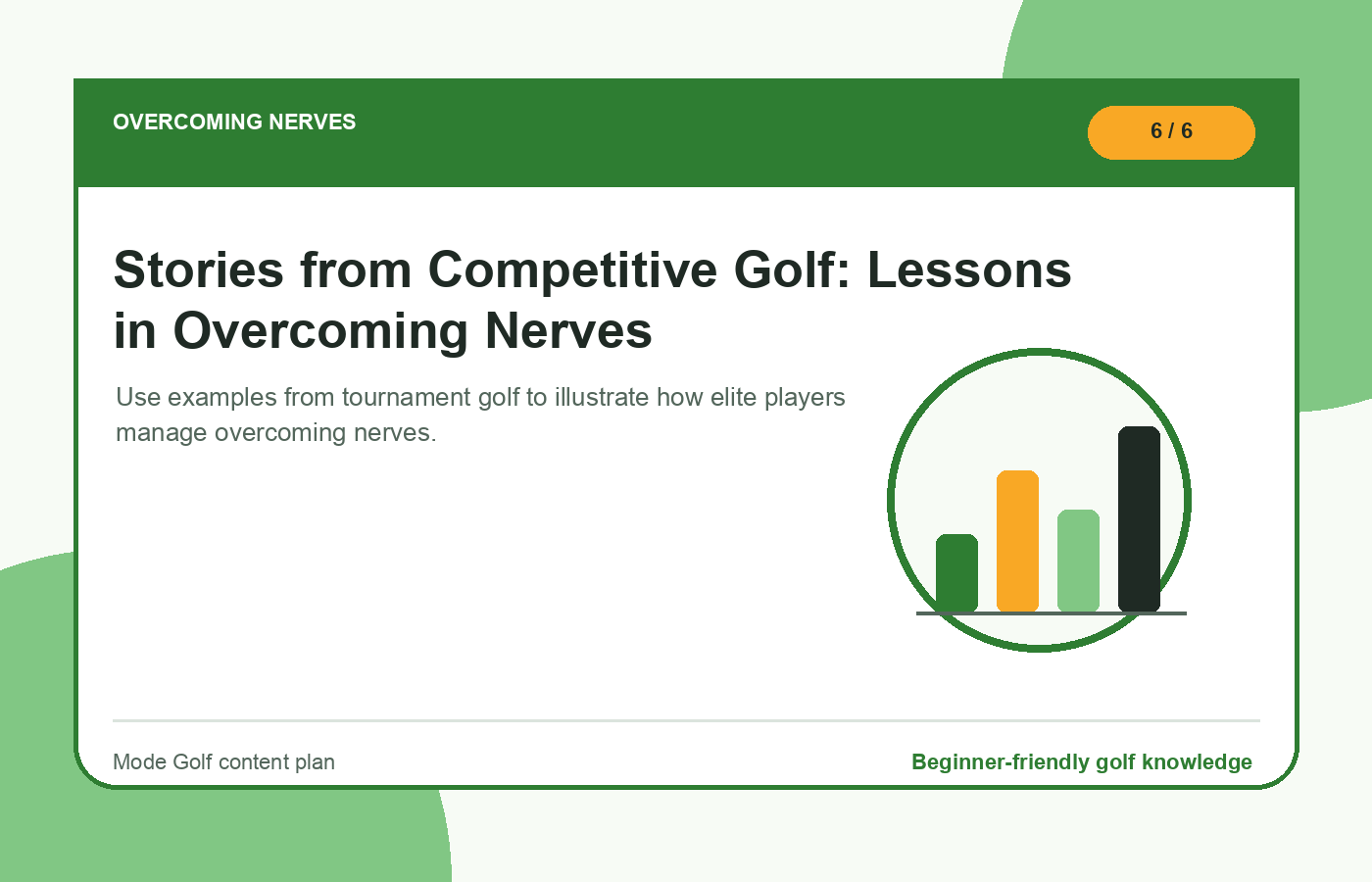 Stories from Competitive Golf: Lessons in Overcoming Nerves illustration