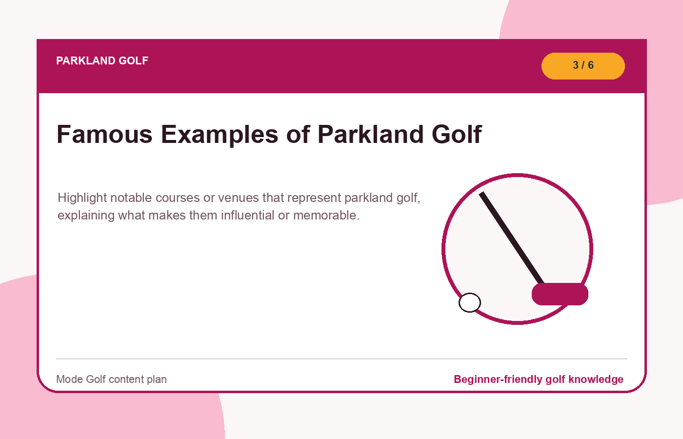 Famous Examples of Parkland Golf illustration