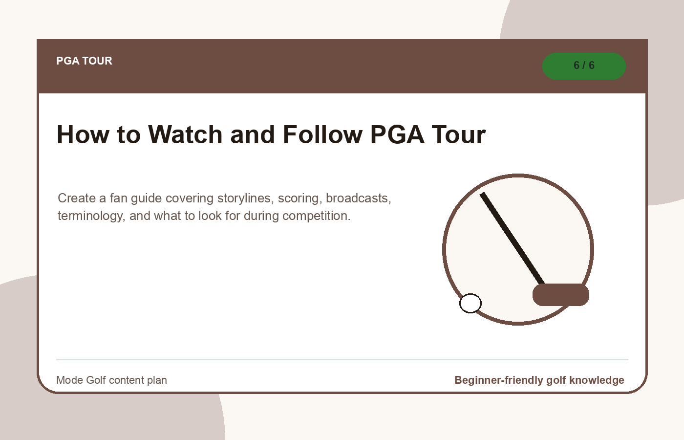 How to Watch and Follow PGA Tour illustration