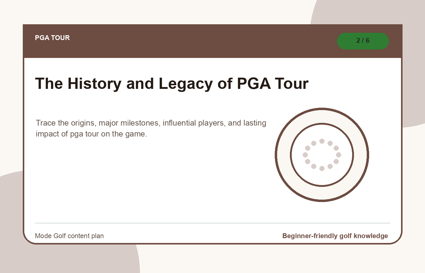 The History and Legacy of PGA Tour illustration