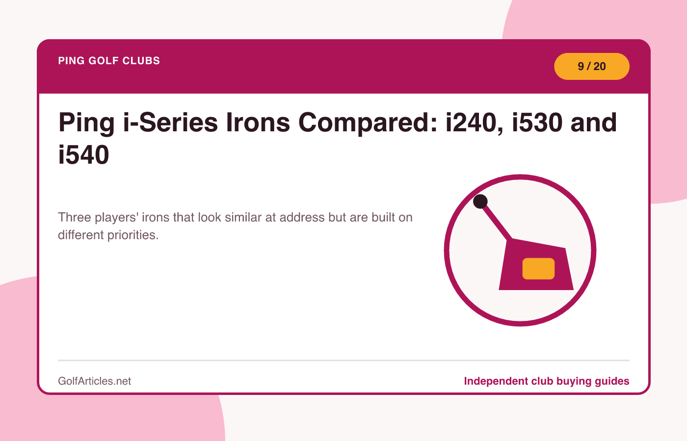 Ping i-Series Irons Compared: i240, i530 and i540 illustration