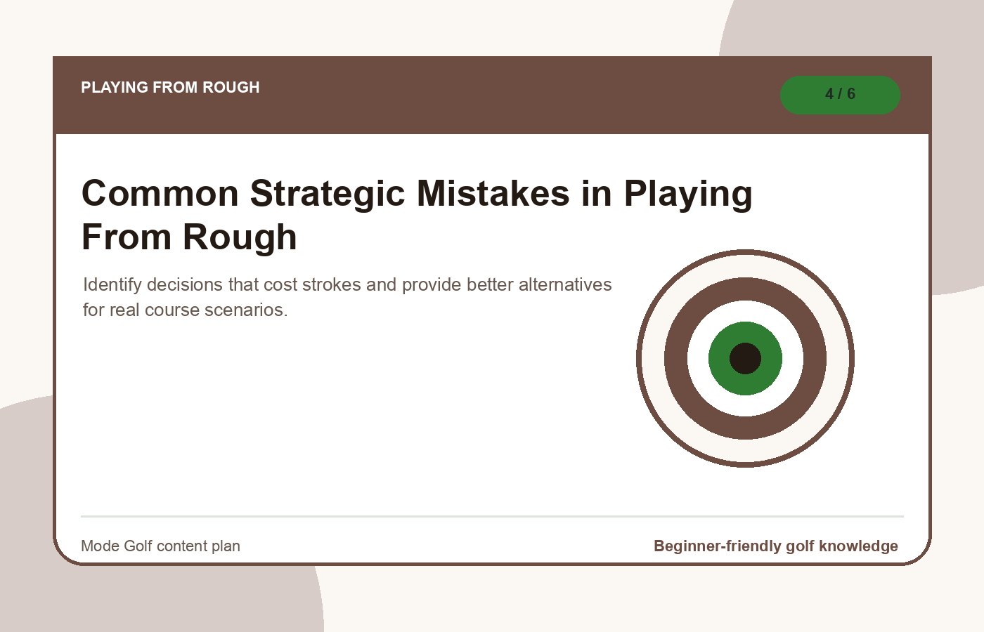 Common Strategic Mistakes in Playing From Rough illustration