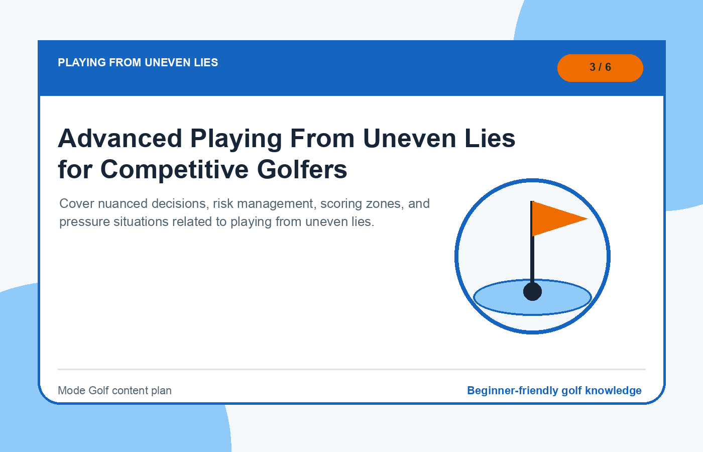 Advanced Playing From Uneven Lies for Competitive Golfers illustration