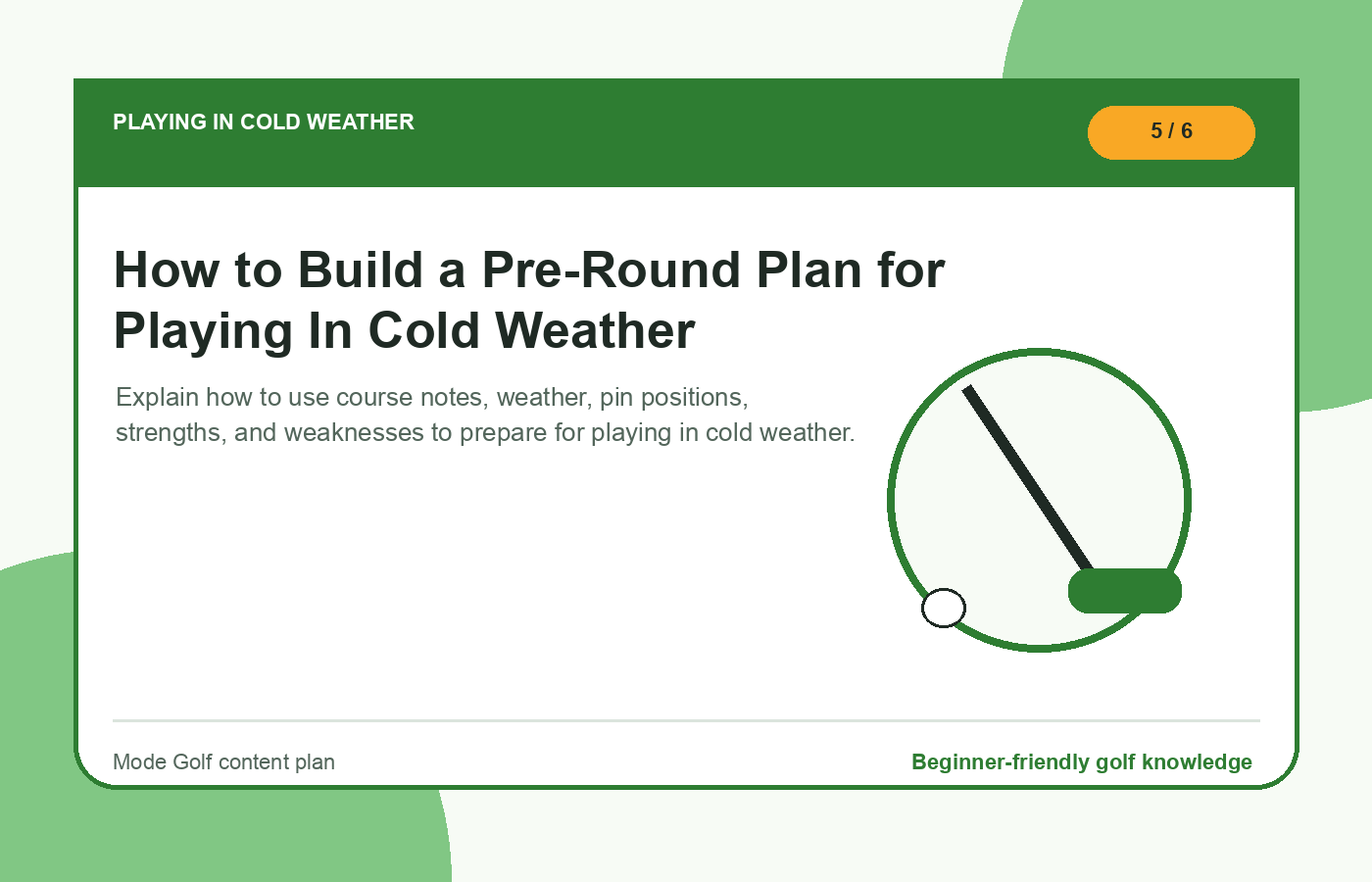 How to Build a Pre-Round Plan for Playing In Cold Weather illustration