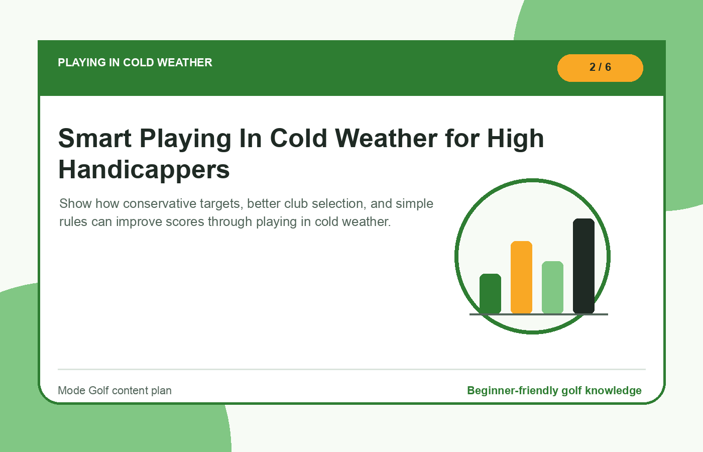 Smart Playing In Cold Weather for High Handicappers illustration