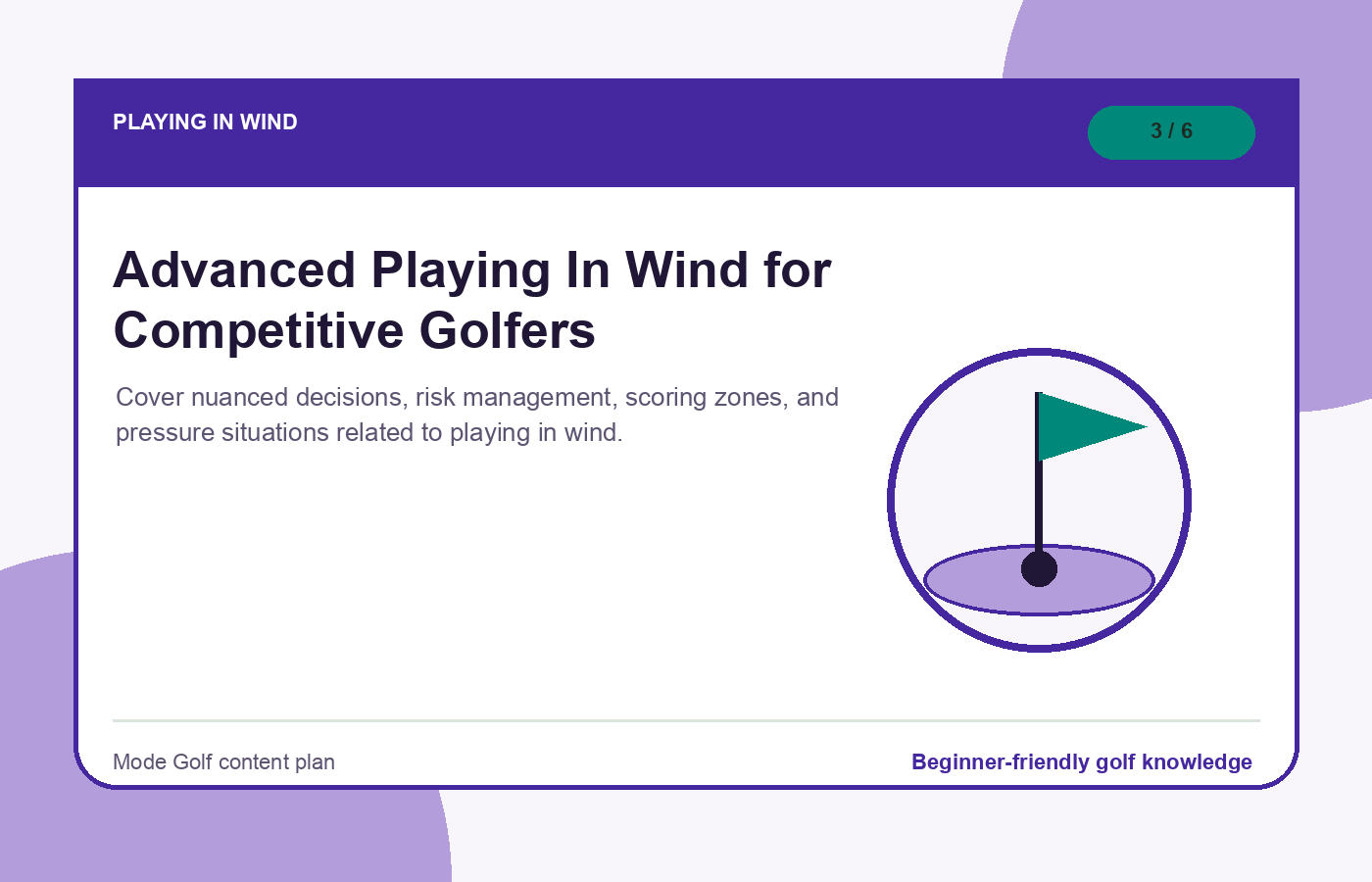 Advanced Playing In Wind for Competitive Golfers illustration