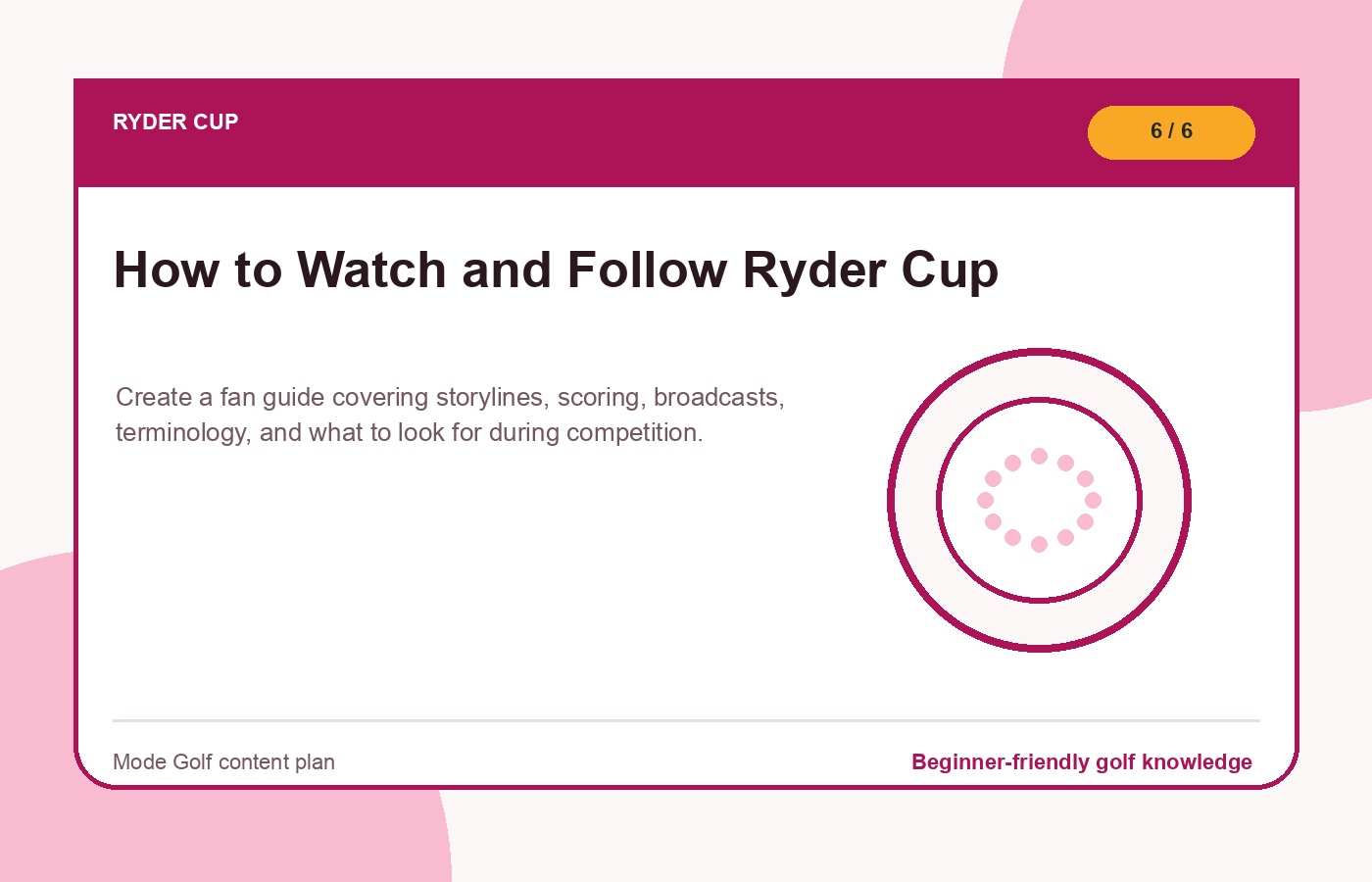 How to Watch and Follow Ryder Cup illustration