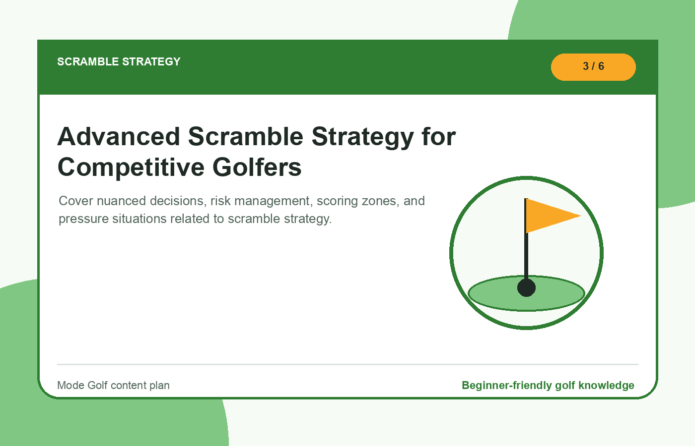 Advanced Scramble Strategy for Competitive Golfers illustration