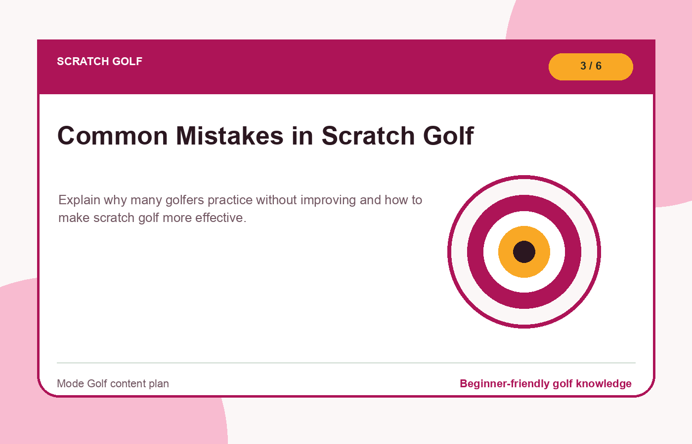 Common Mistakes in Scratch Golf illustration