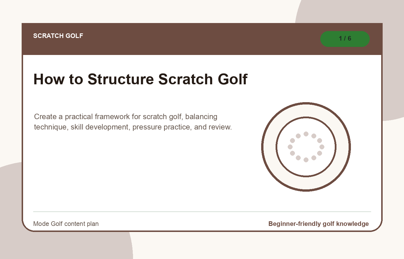 Scratch golf
