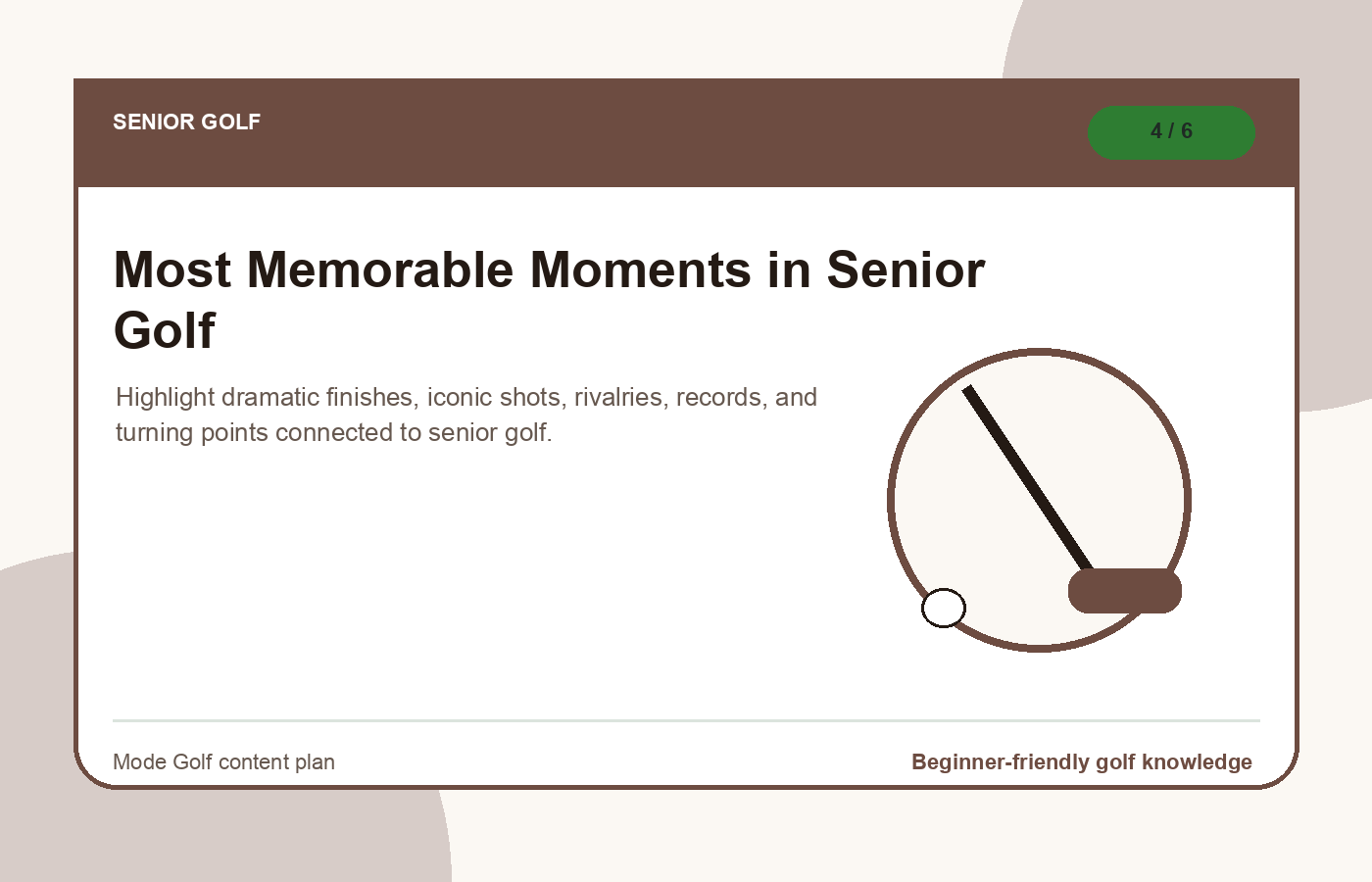 Most Memorable Moments in Senior Golf illustration