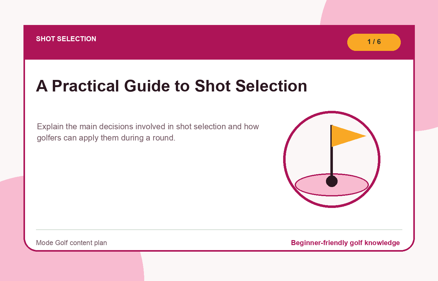 Shot selection