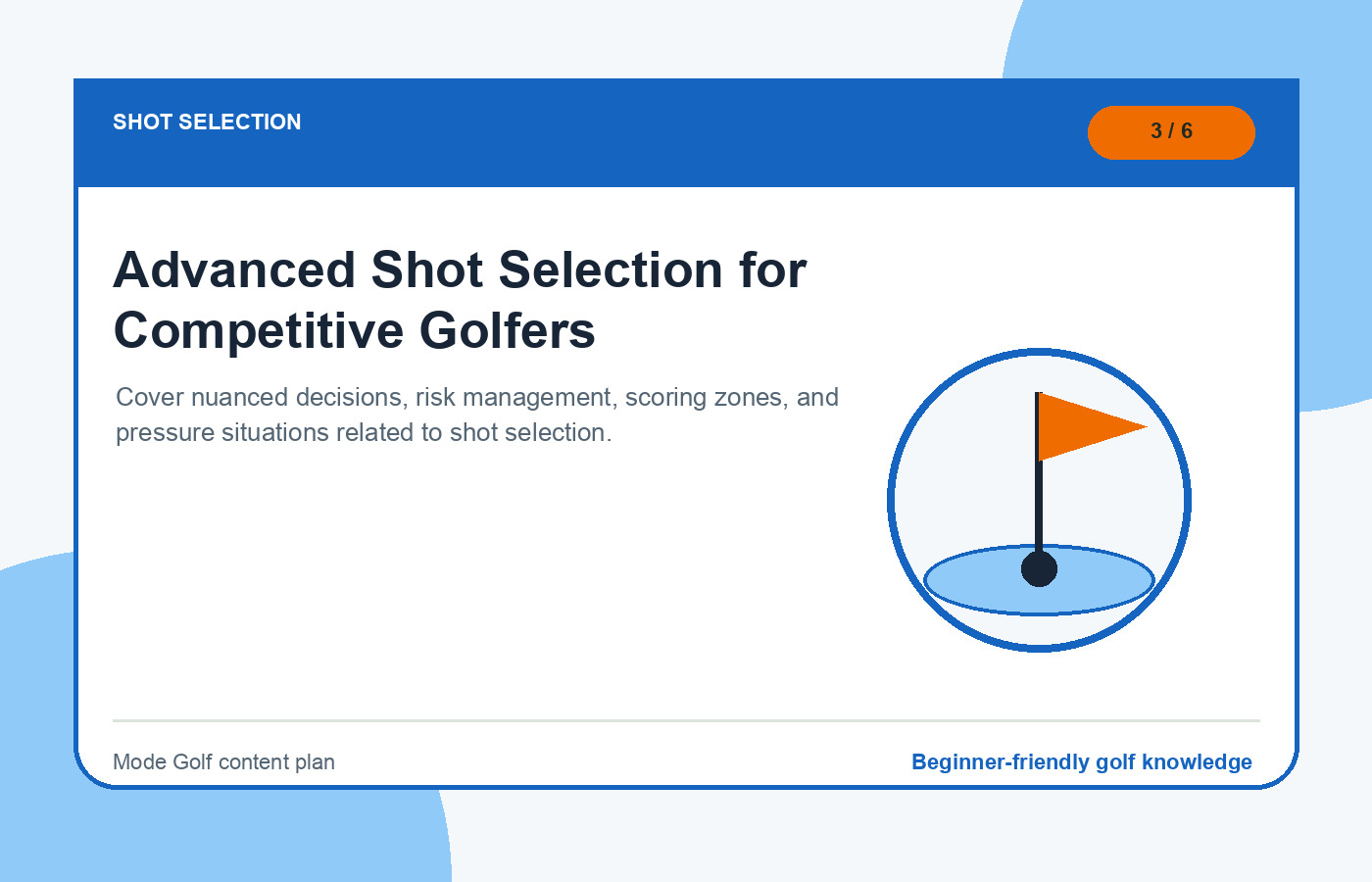 Advanced Shot Selection for Competitive Golfers illustration