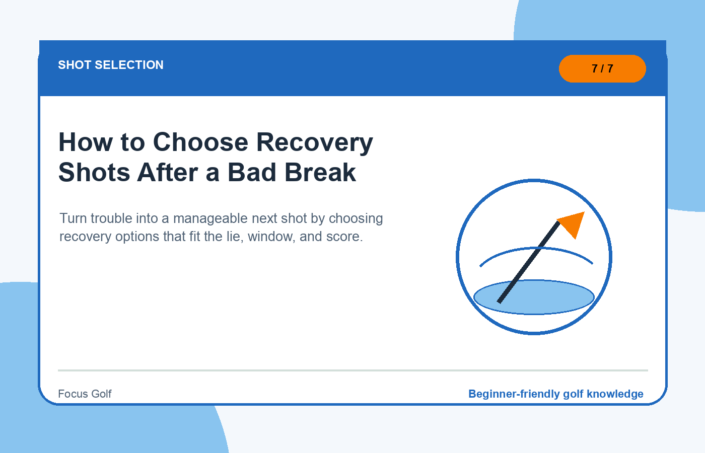 How to Choose Recovery Shots After a Bad Break illustration