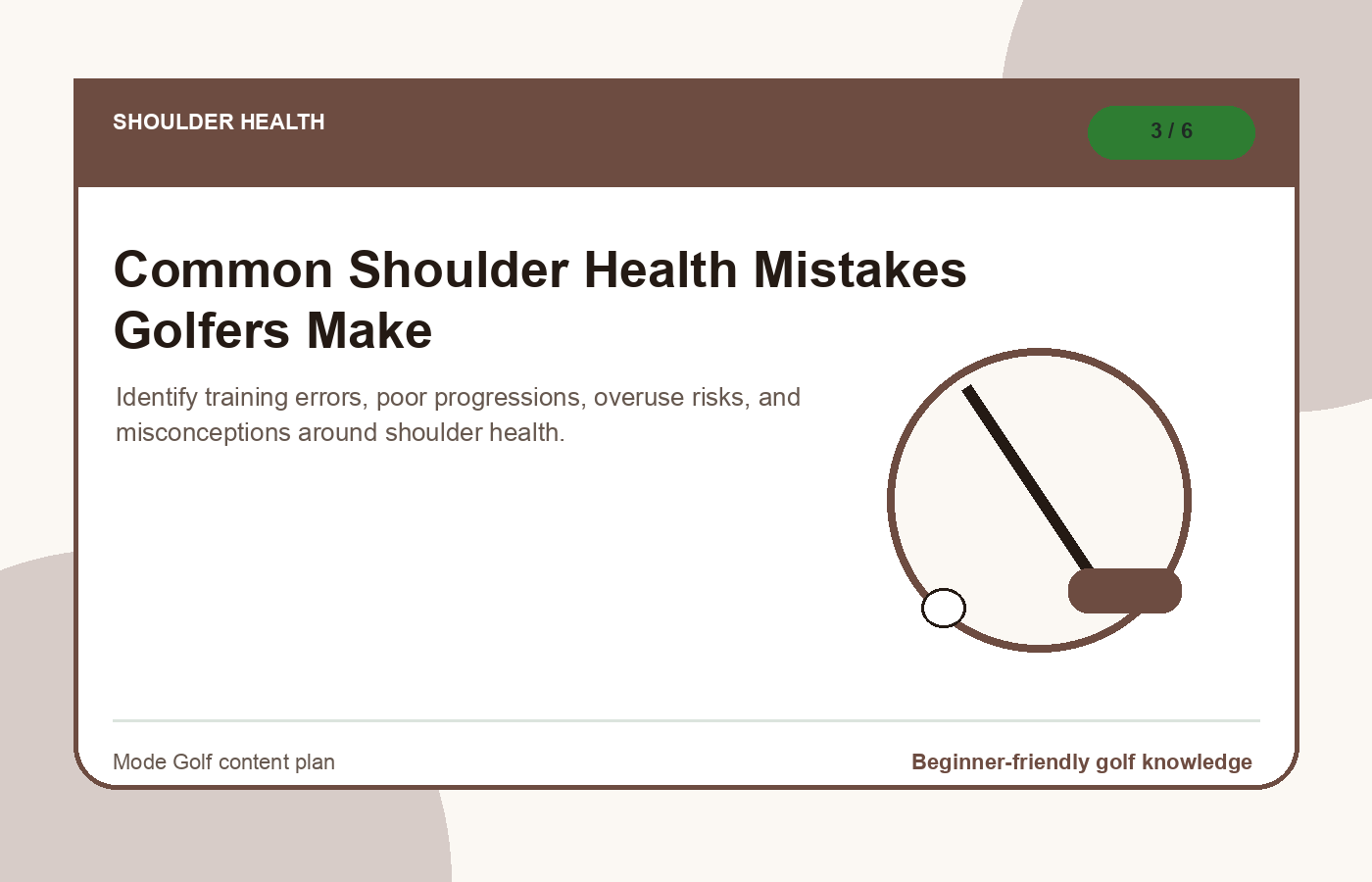 Common Shoulder Health Mistakes Golfers Make illustration