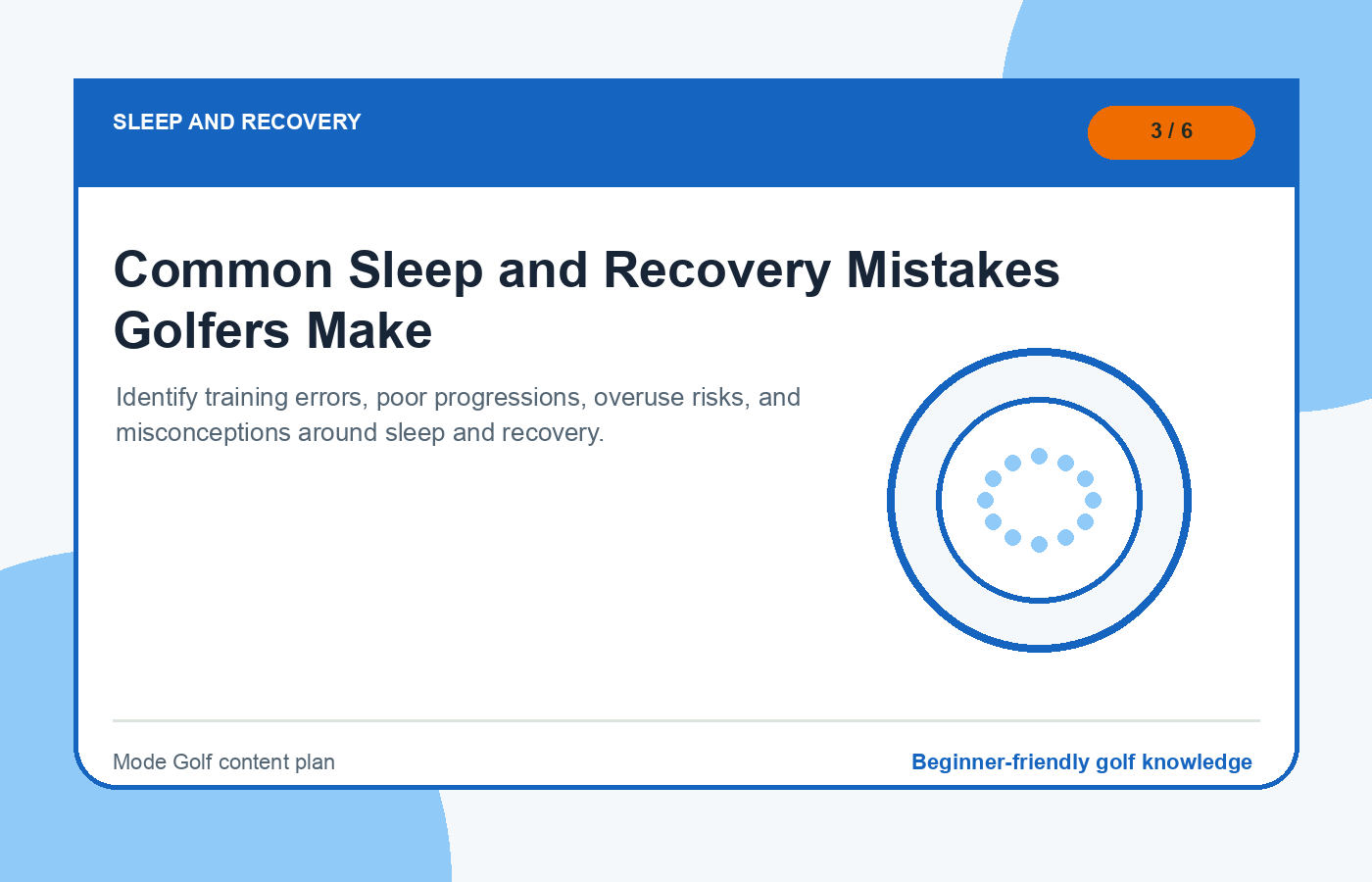 Common Sleep and Recovery Mistakes Golfers Make illustration