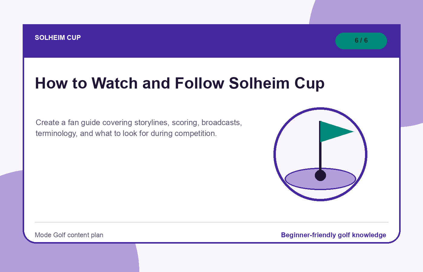 How to Watch and Follow Solheim Cup illustration