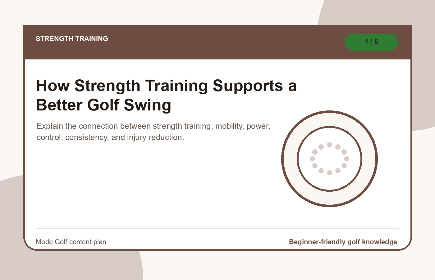 Strength training