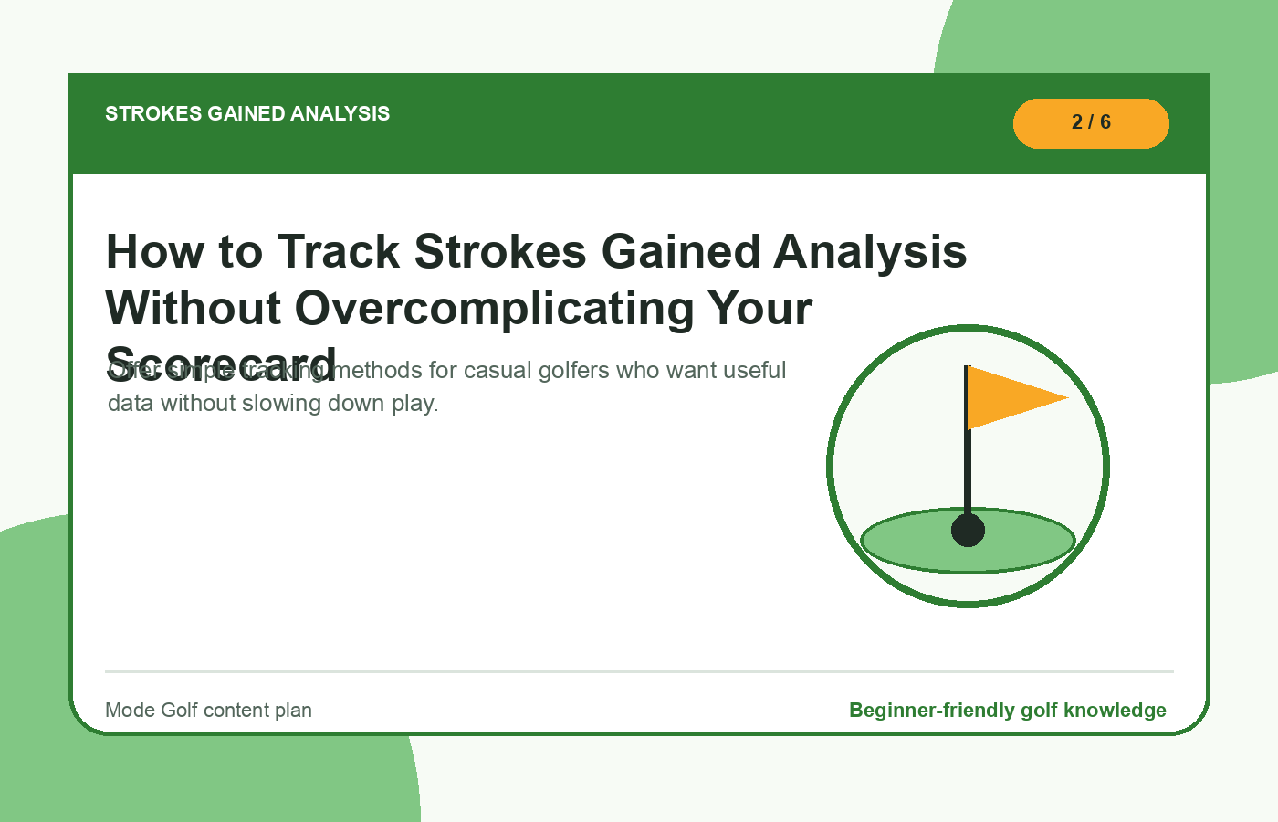 How to Track Strokes Gained Analysis Without Overcomplicating Your Scorecard illustration