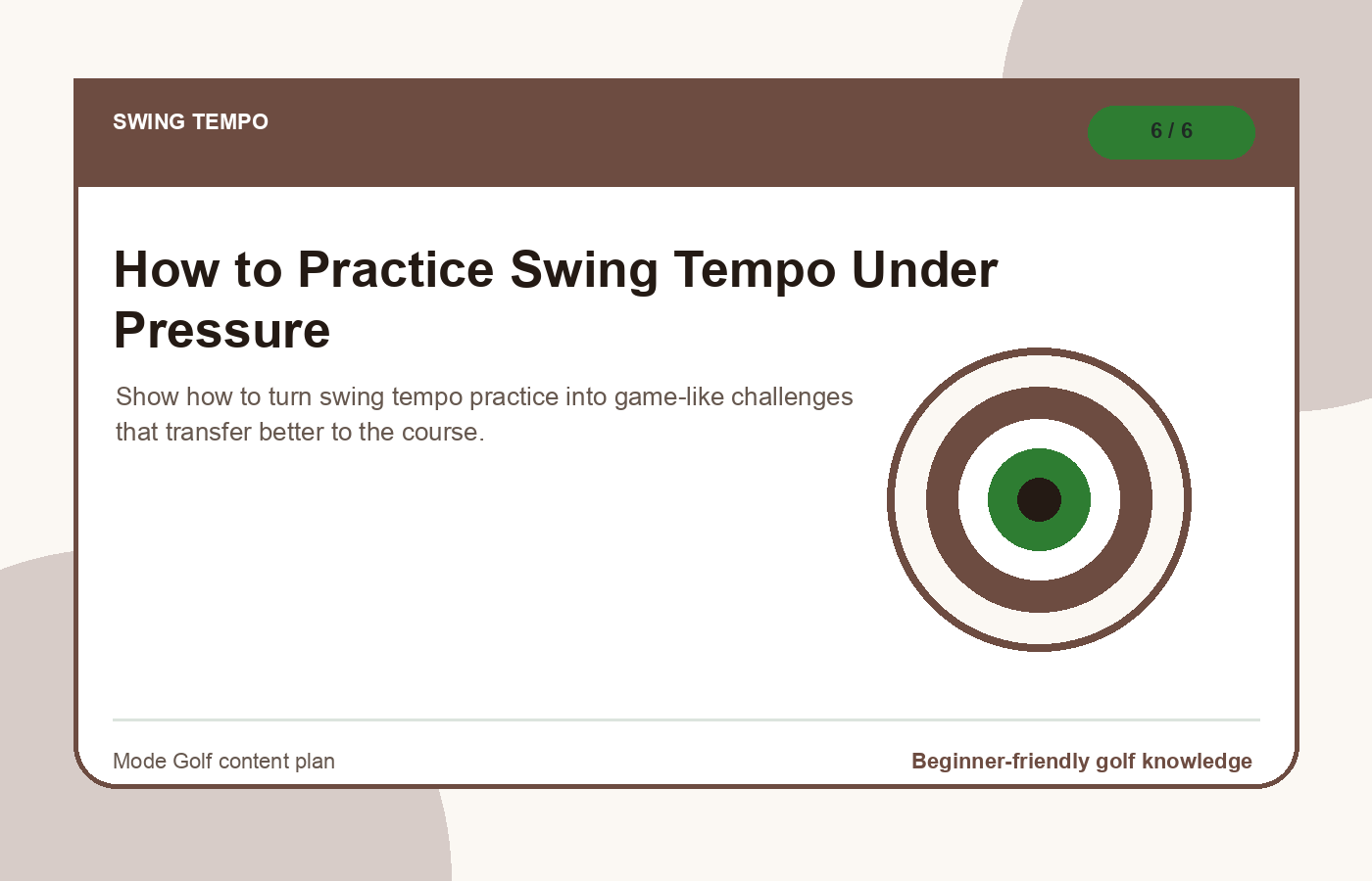 How to Practice Swing Tempo Under Pressure illustration