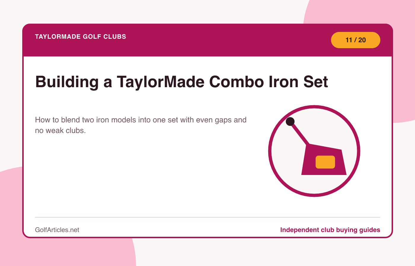 Building a TaylorMade Combo Iron Set illustration