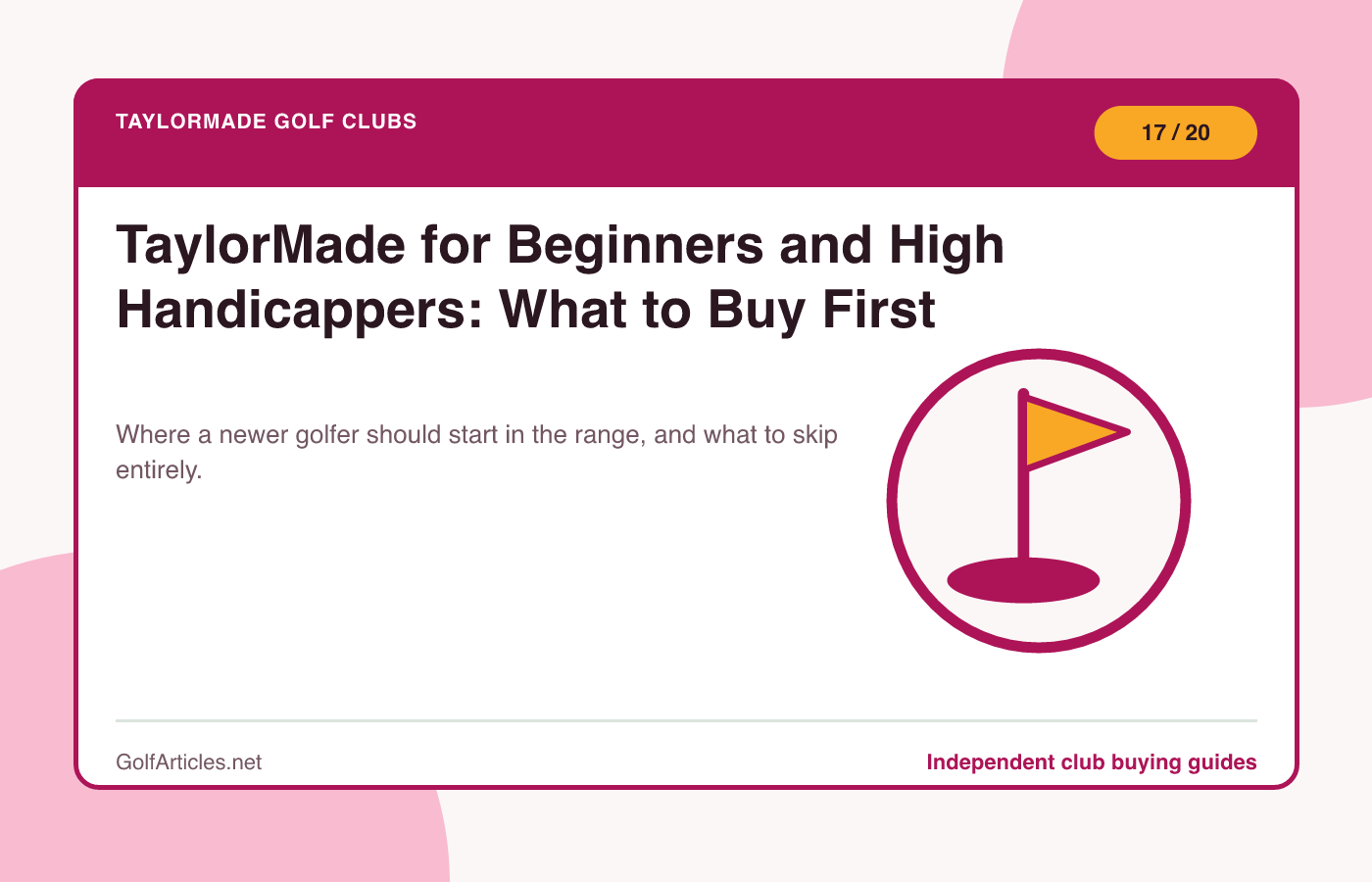 TaylorMade for Beginners and High Handicappers: What to Buy First illustration