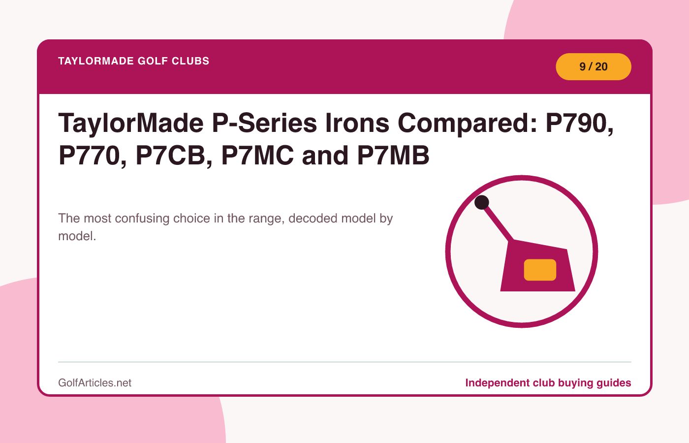 TaylorMade P-Series Irons Compared: P790, P770, P7CB, P7MC and P7MB illustration