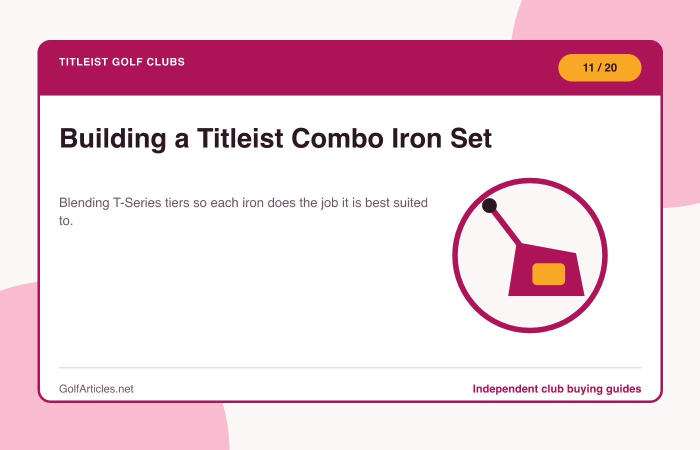 Building a Titleist Combo Iron Set illustration