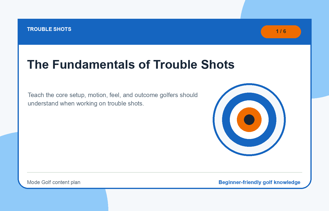 Trouble shots