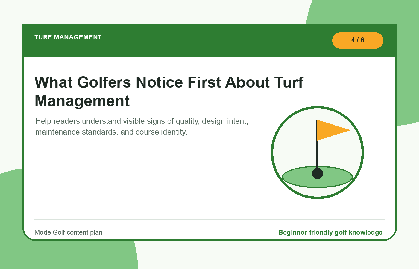 What Golfers Notice First About Turf Management illustration