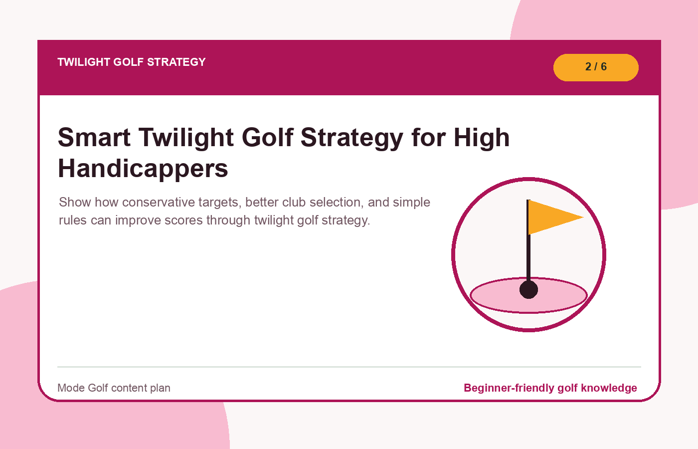 Smart Twilight Golf Strategy for High Handicappers illustration