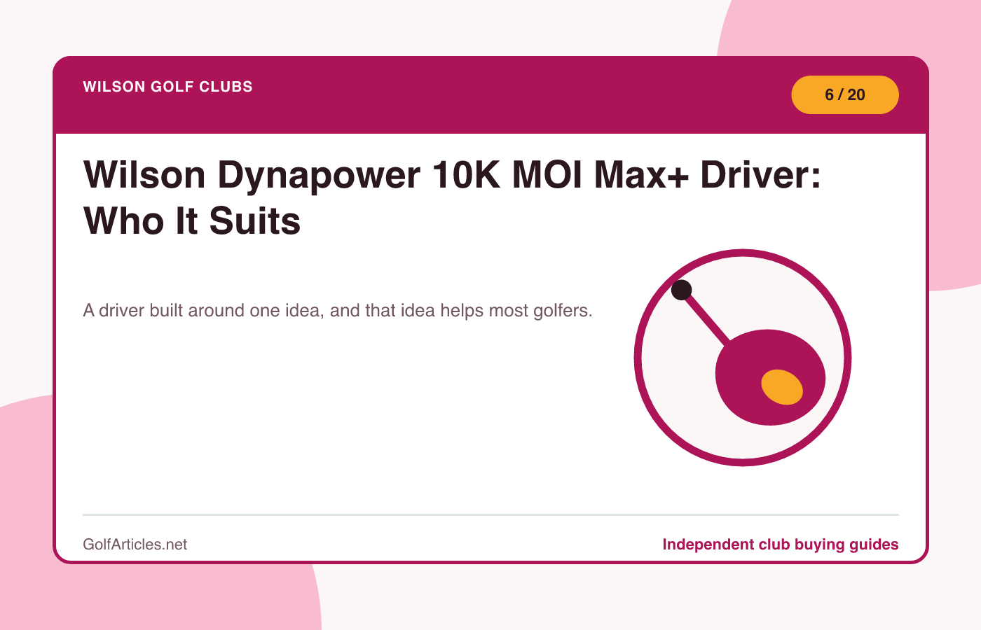 Wilson Dynapower 10K MOI Max+ Driver: Who It Suits illustration