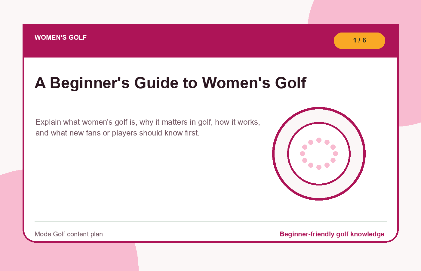 Women's golf