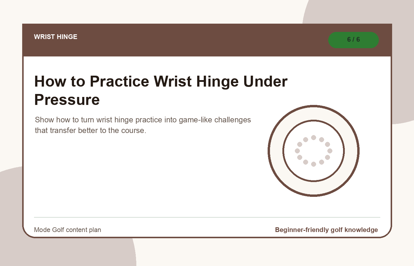 How to Practice Wrist Hinge Under Pressure illustration